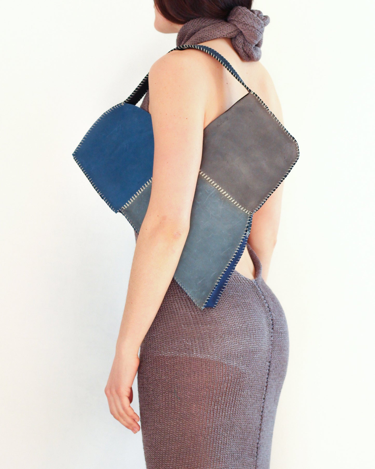 The Blue Broken Heart Leather Bag