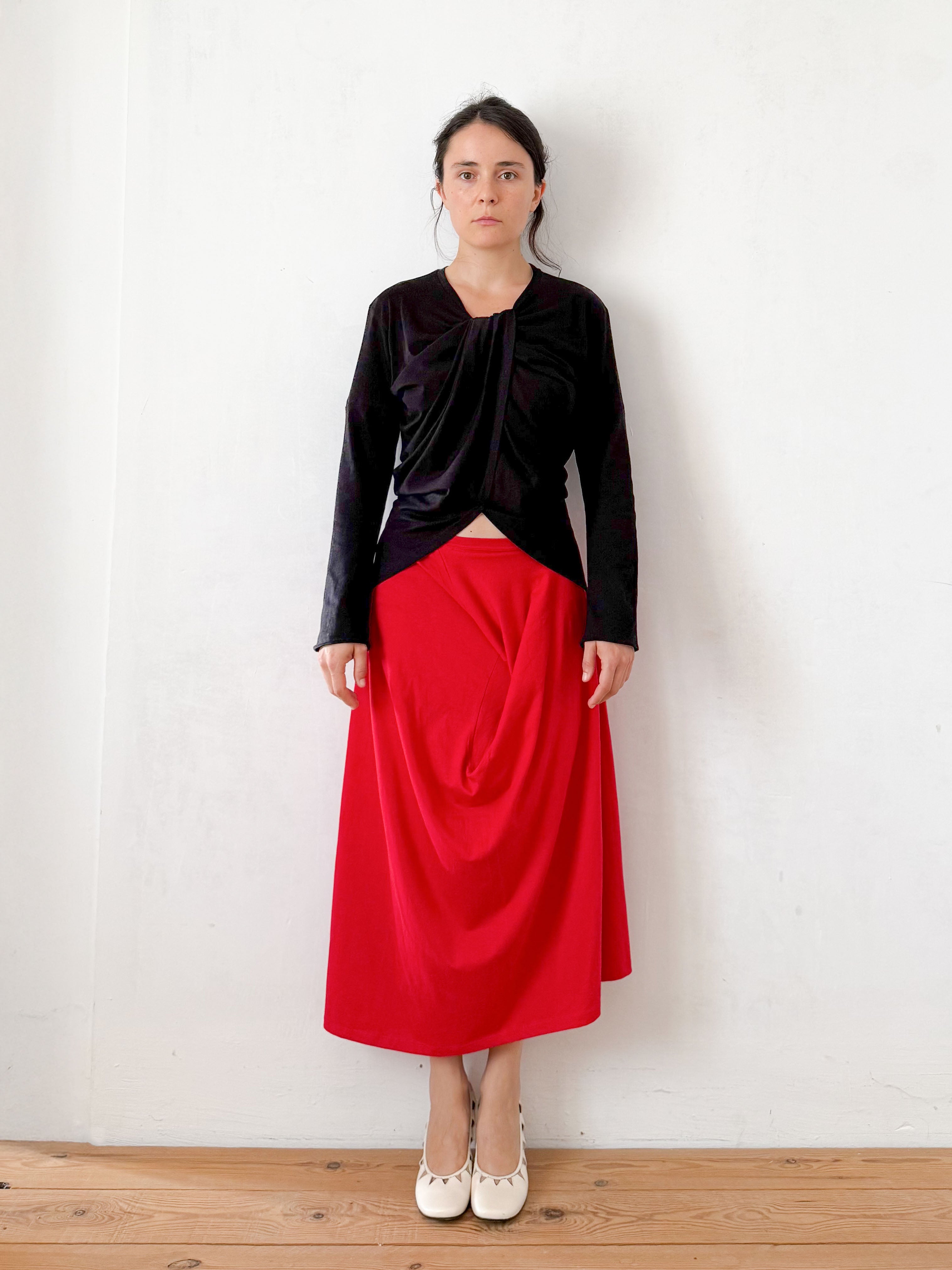 the t-shirt skirt in red