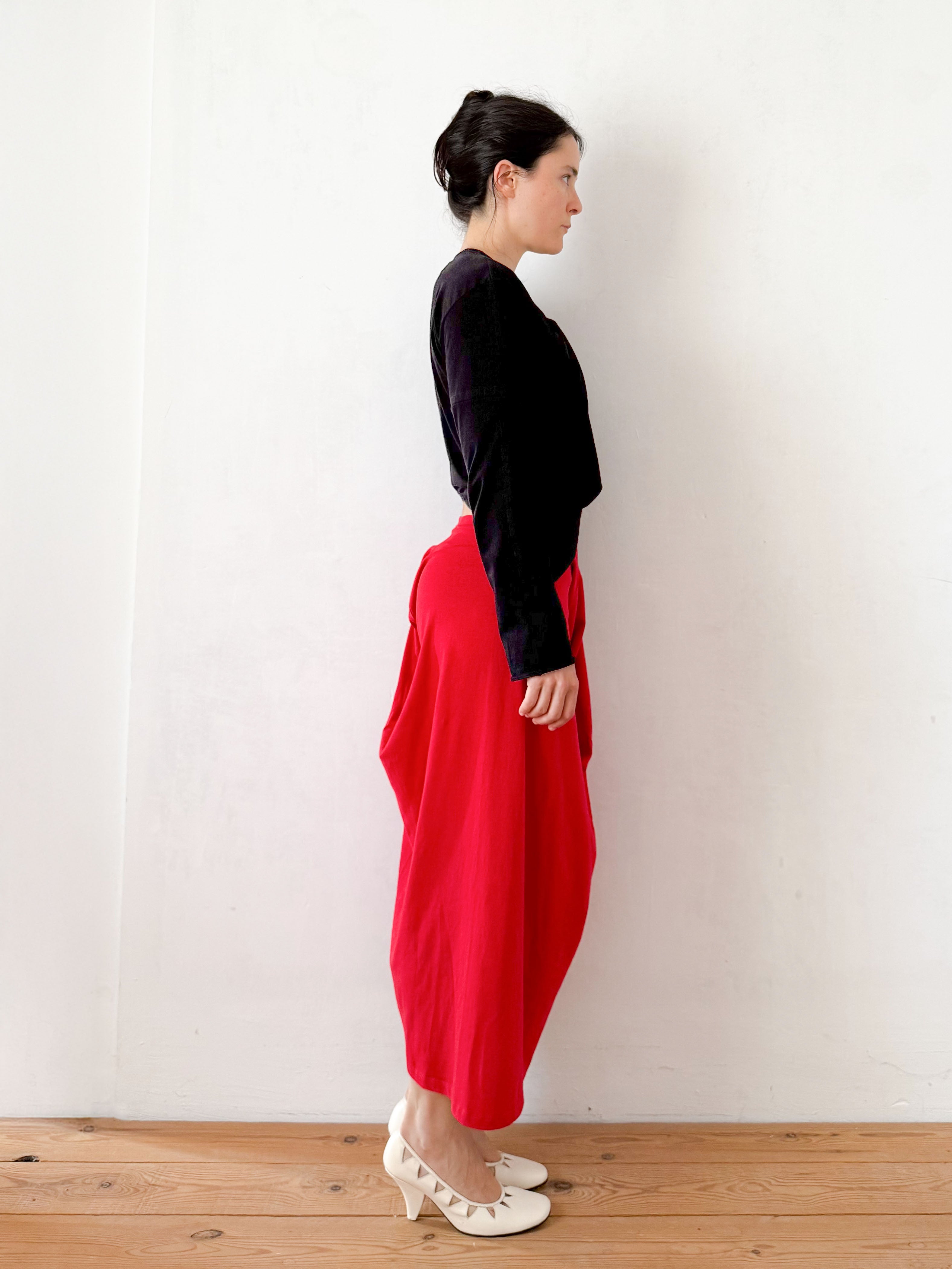the t-shirt skirt in red