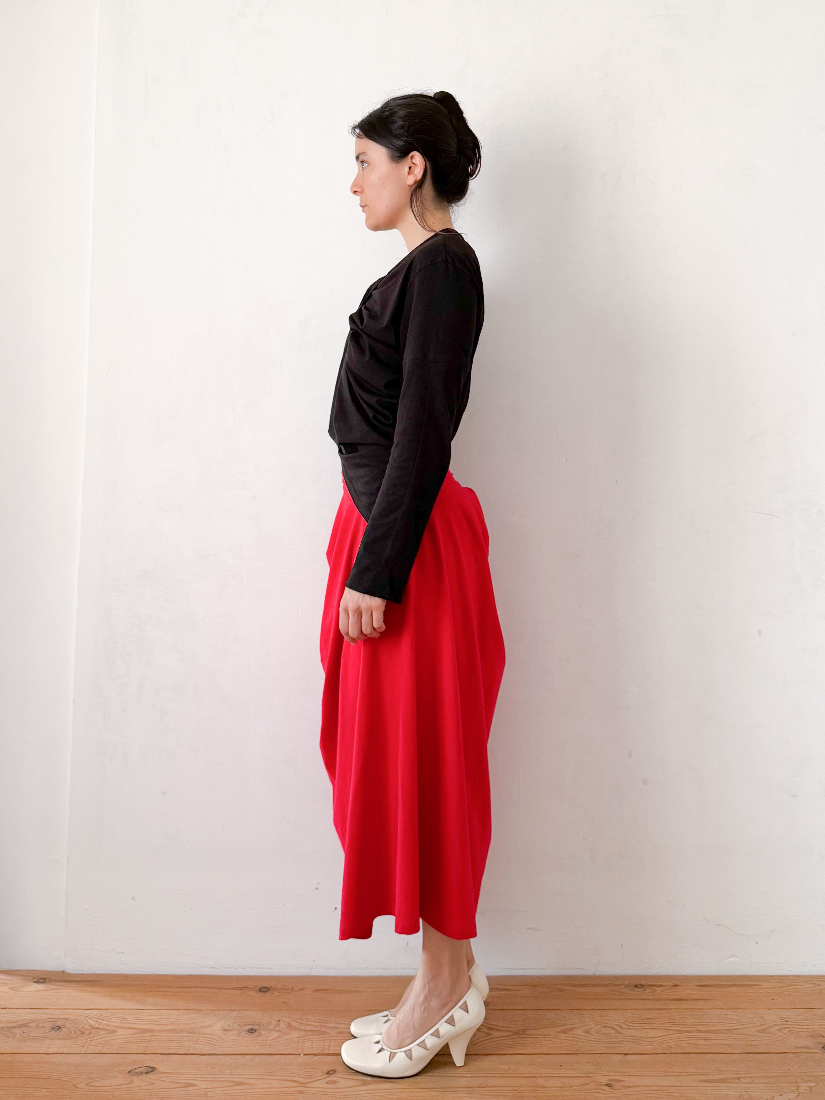 the t-shirt skirt in red