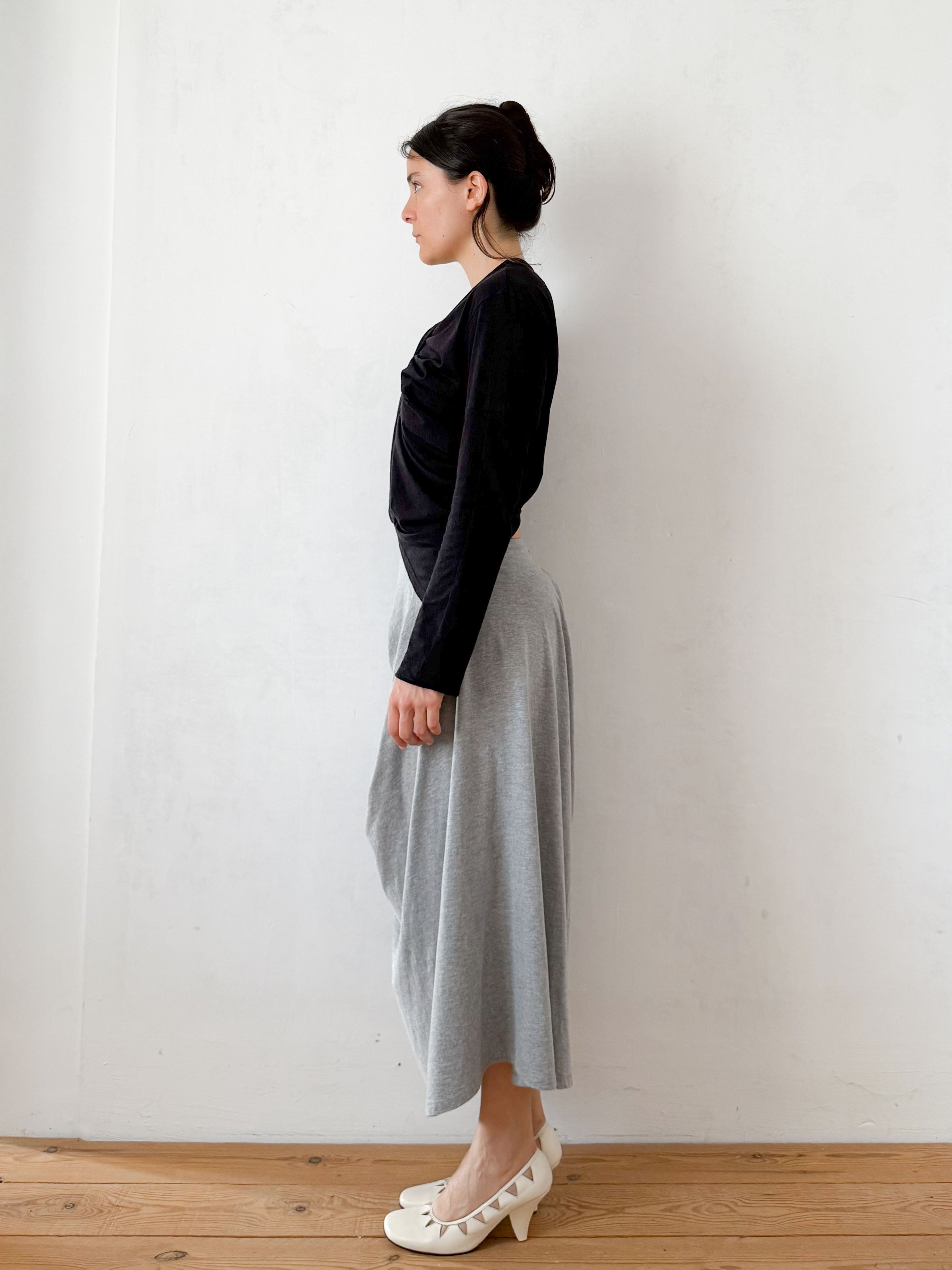 the t-shirt skirt in grey melange