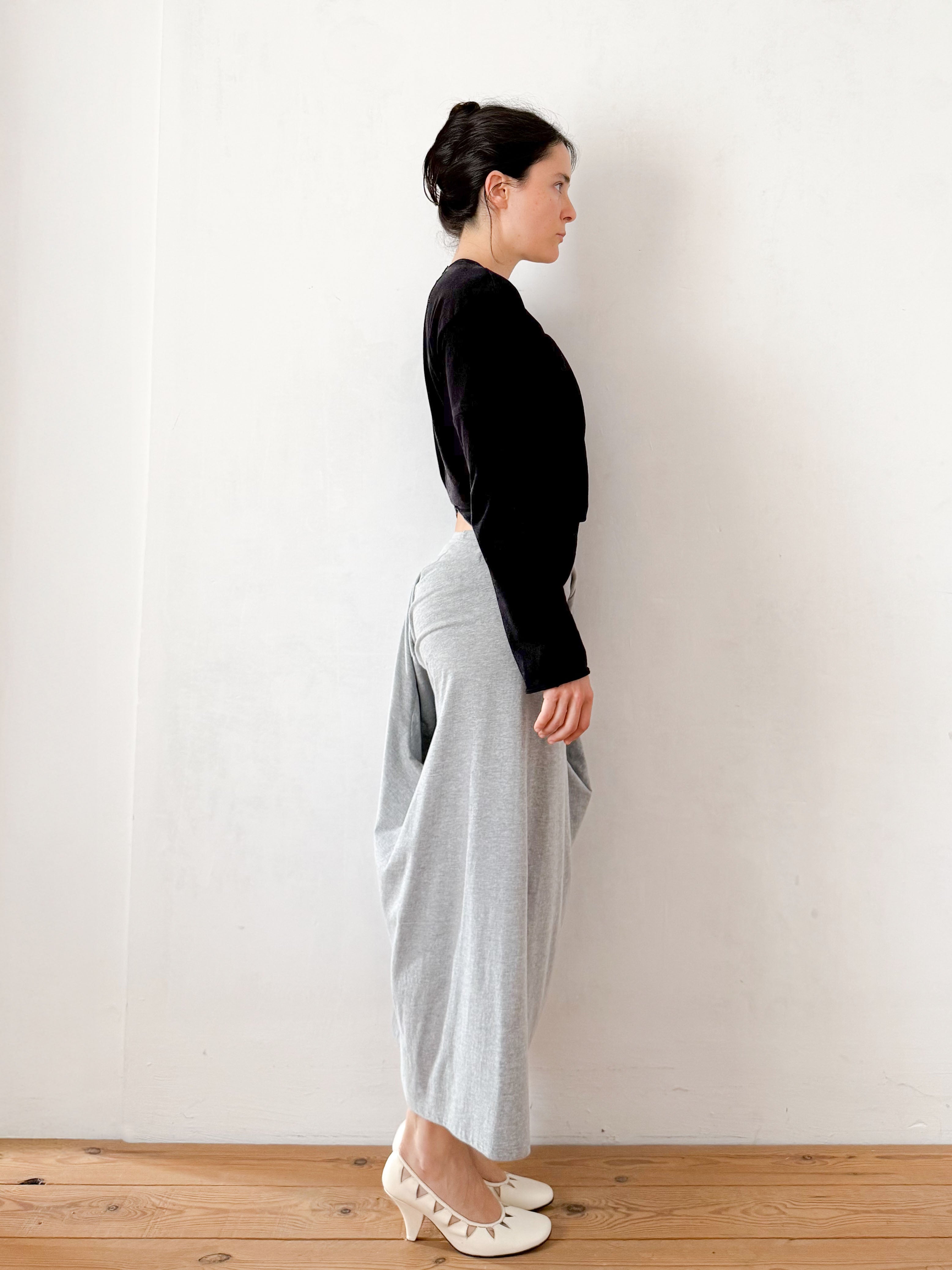 the t-shirt skirt in grey melange