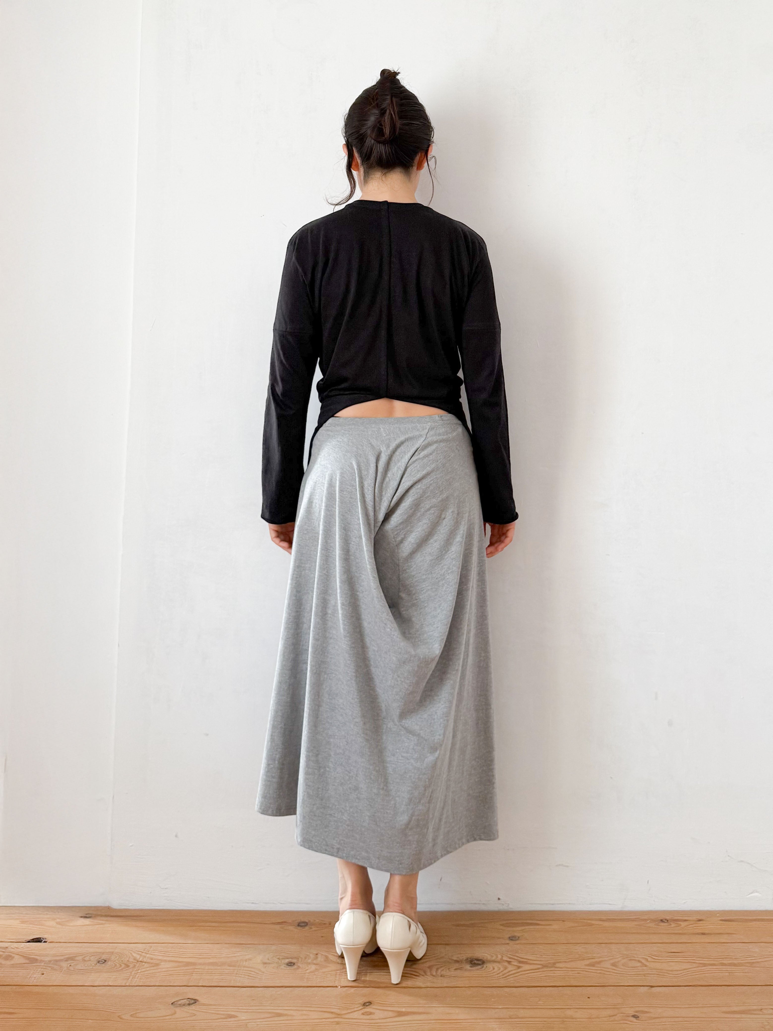 the t-shirt skirt in grey melange