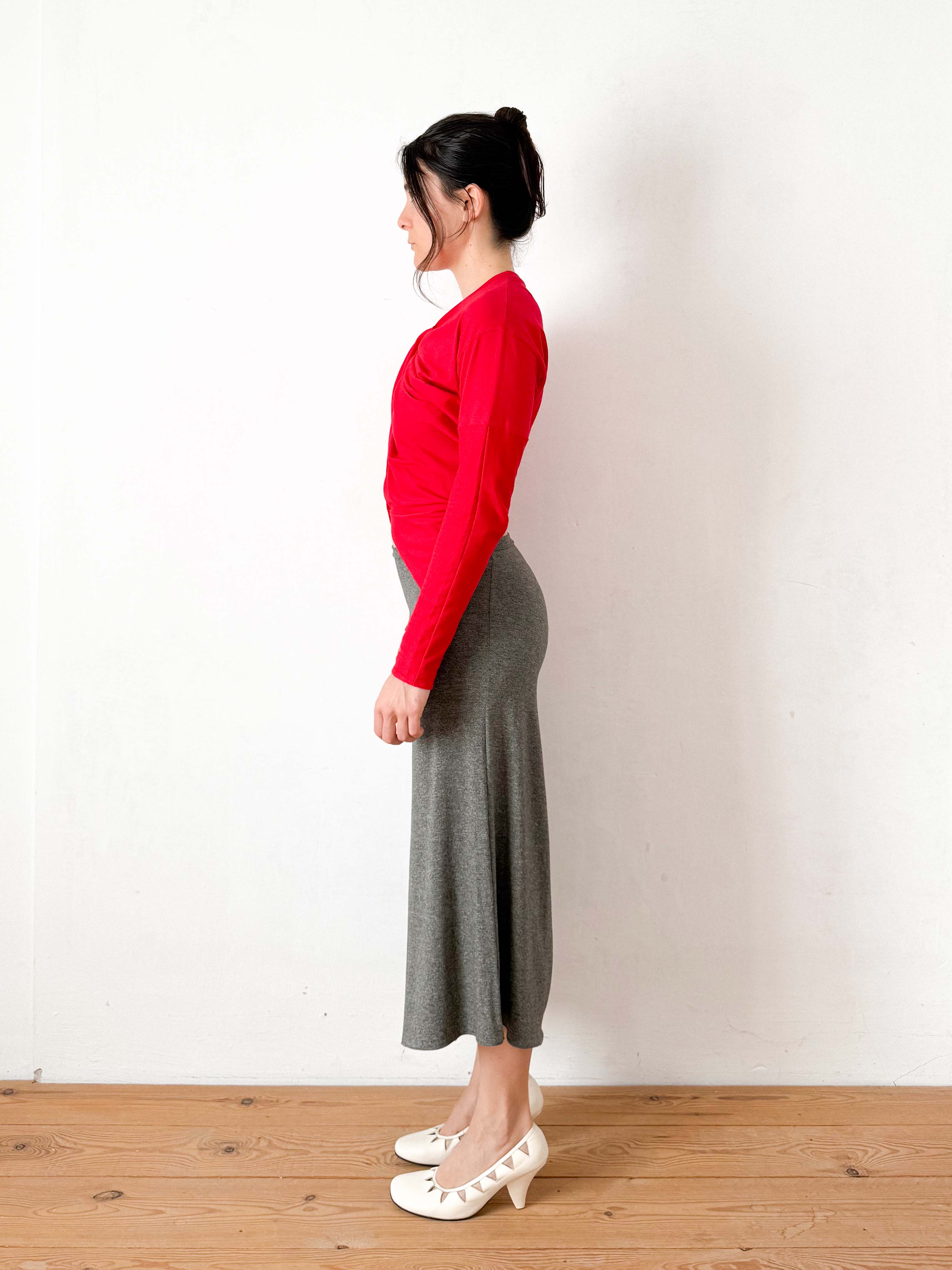 the t-shirt skort long nº02 in khaki melange
