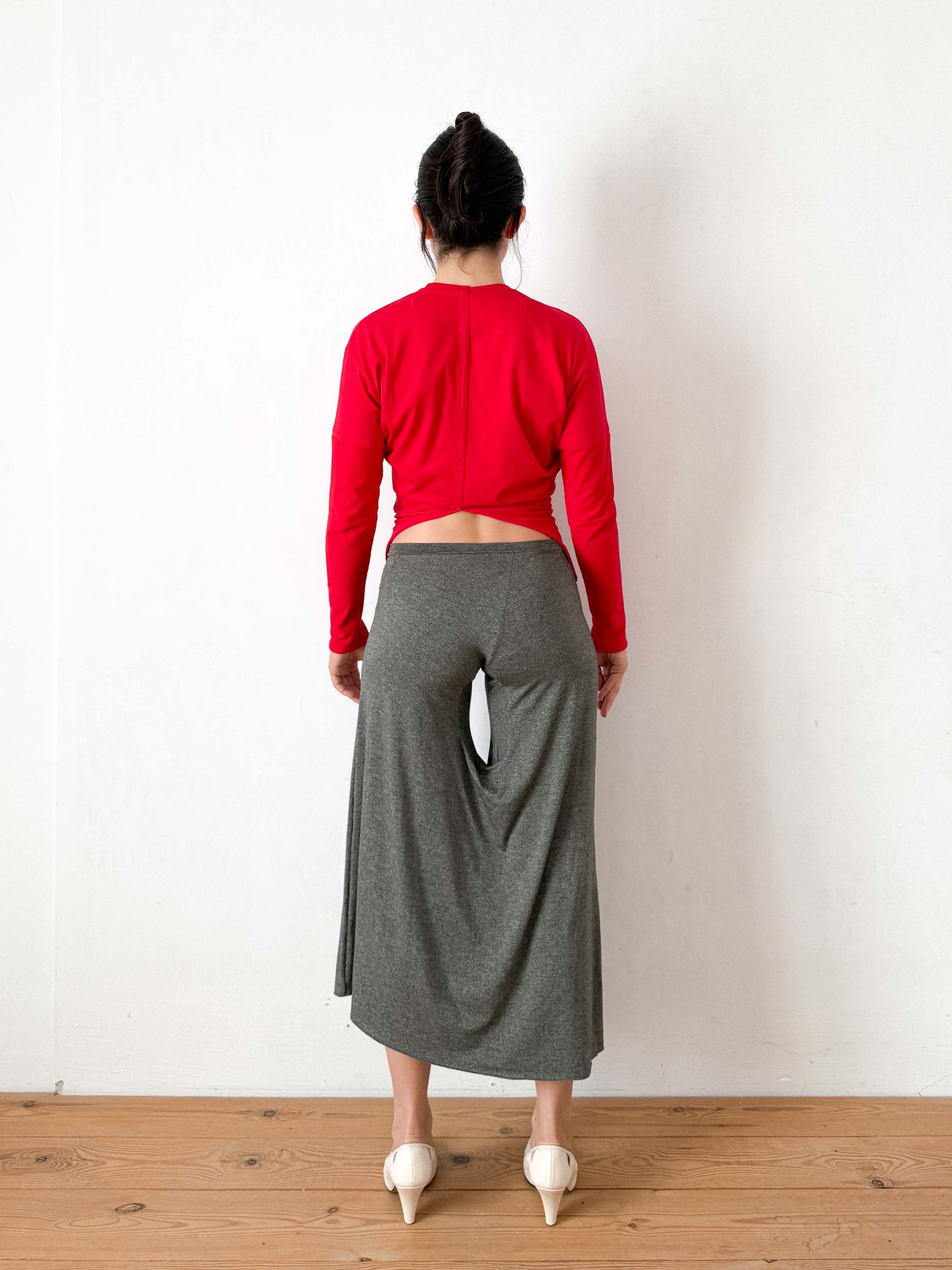 the t-shirt skort long nº02 in khaki melange