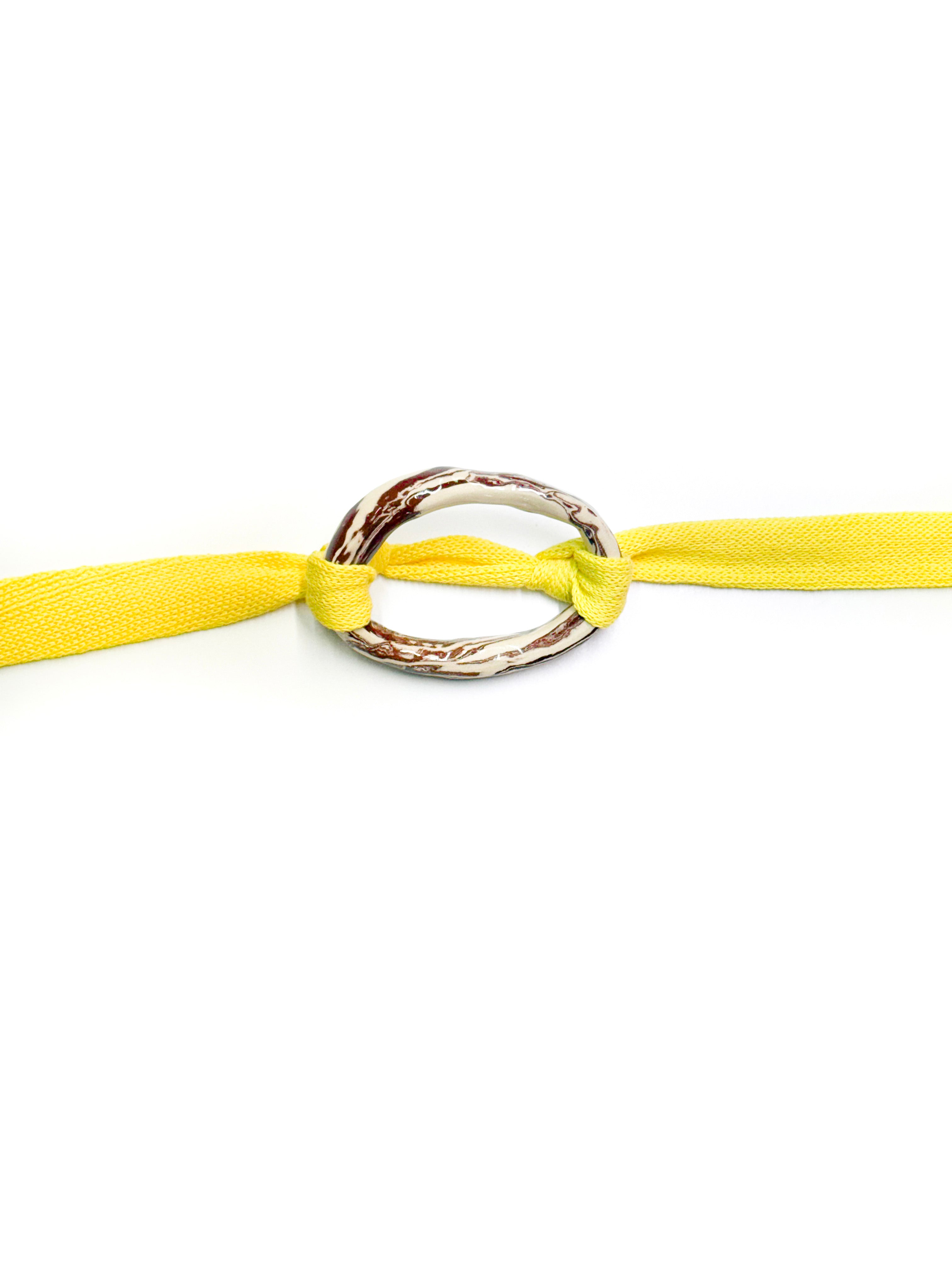 the ceramic ring belt in mimosa