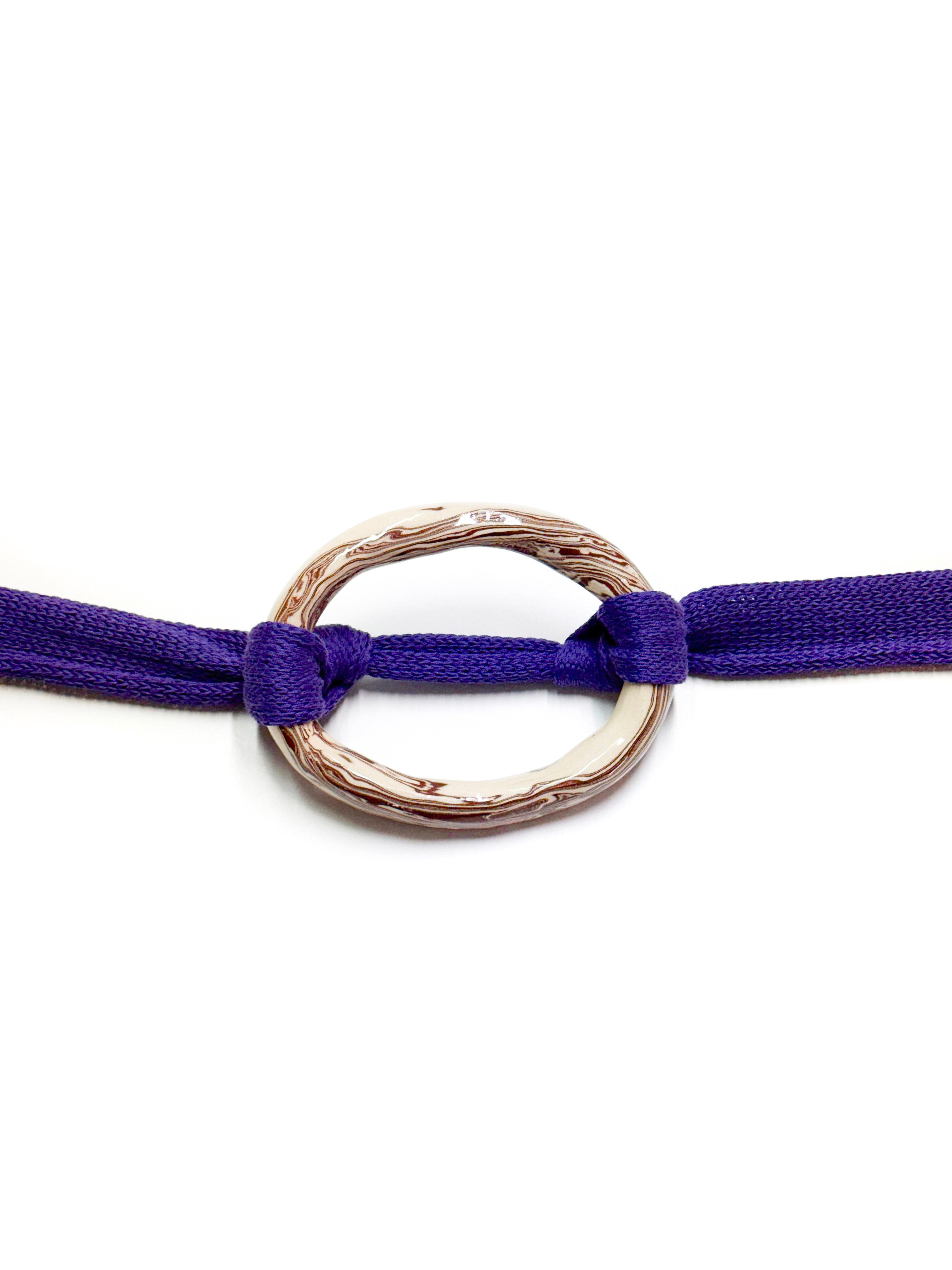 the ceramic ring belt in purple