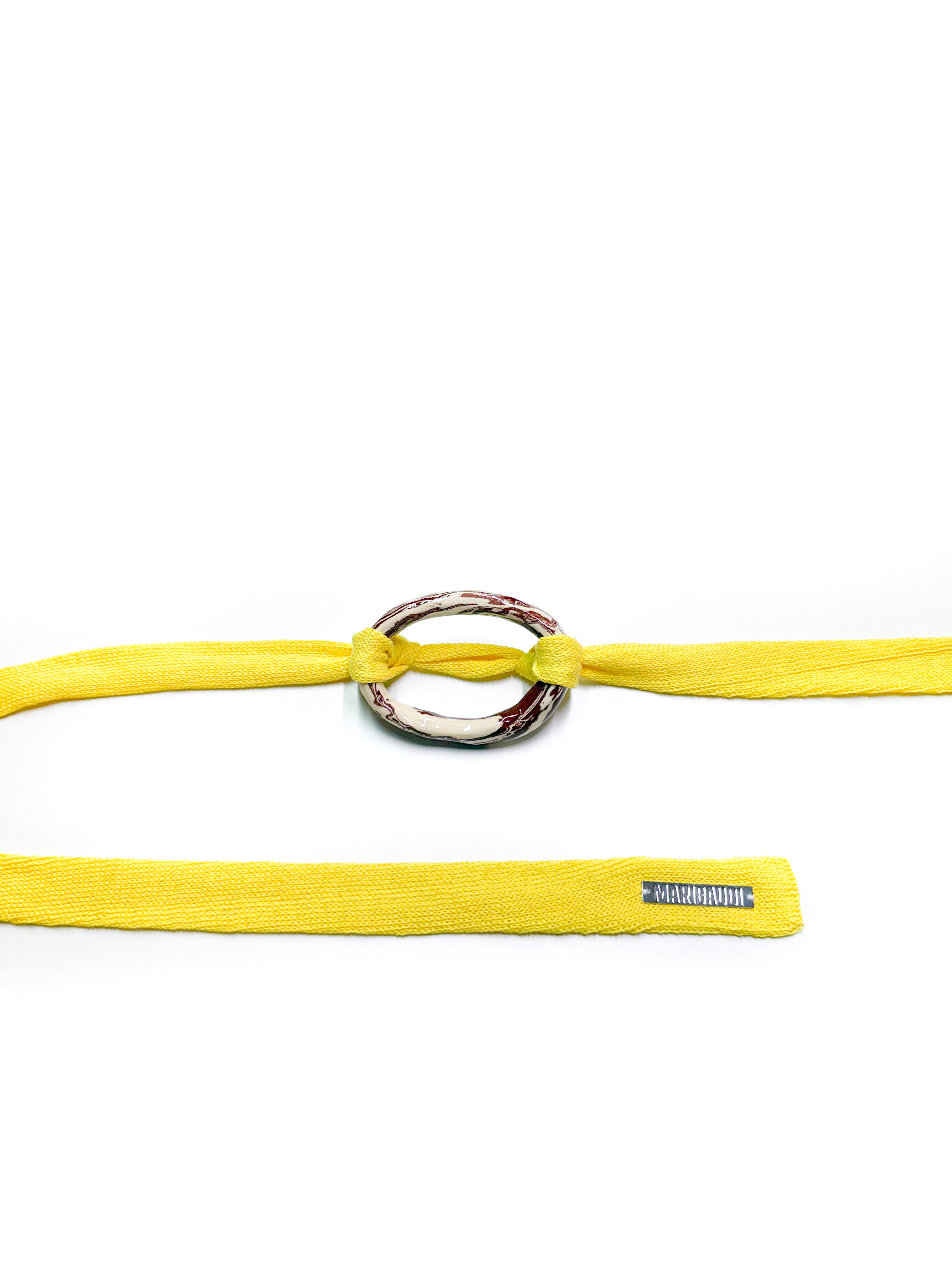 the ceramic ring belt in mimosa