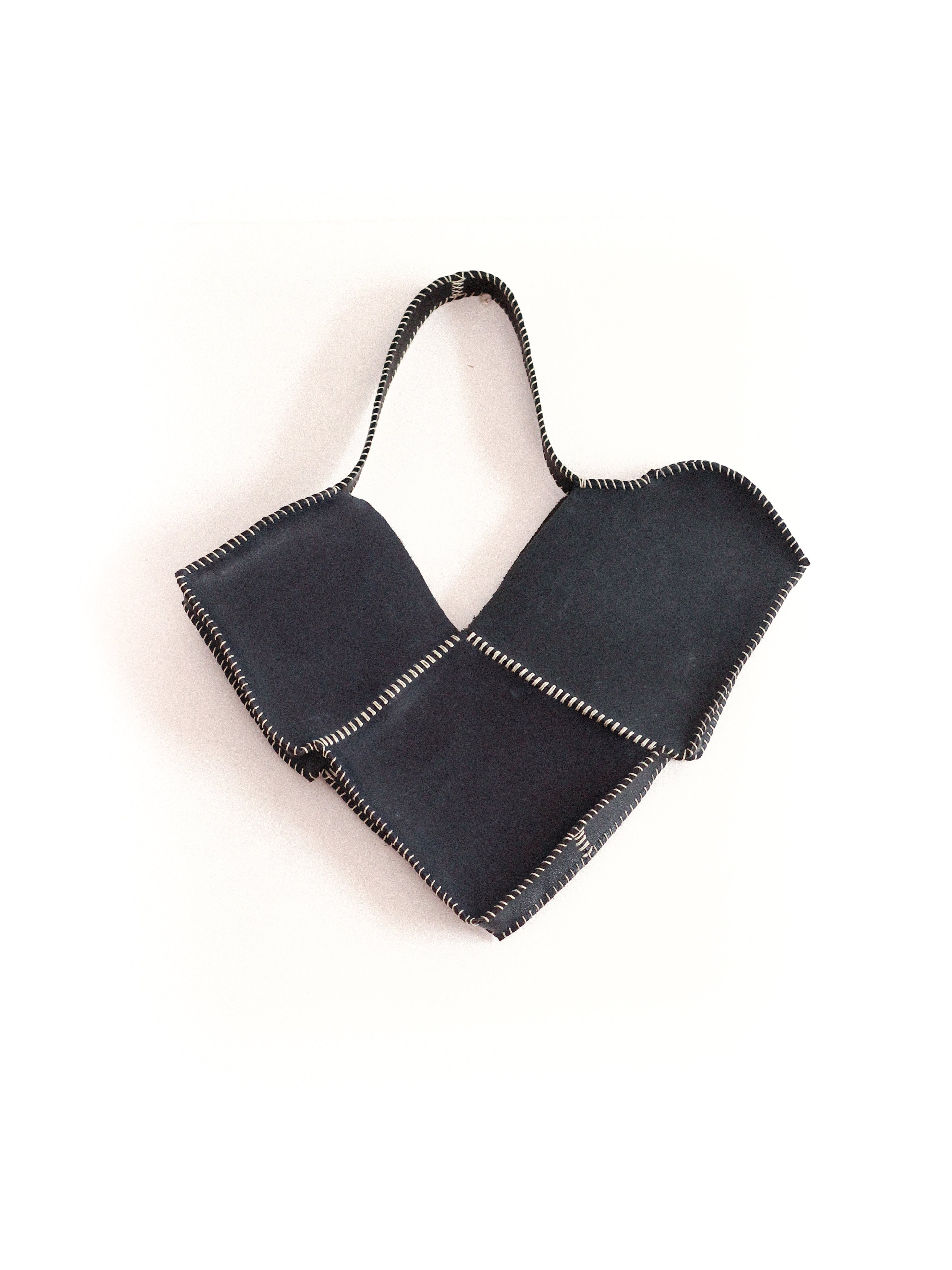 the black broken heart leather bag