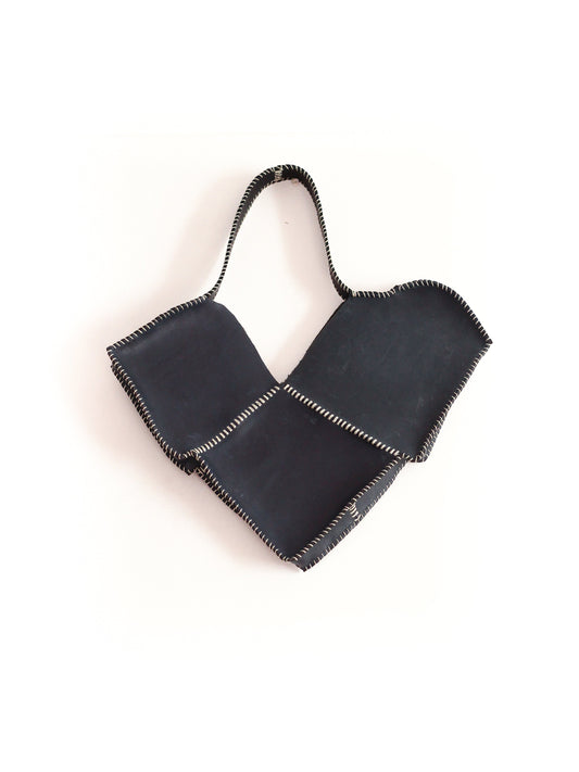 The Black Broken Heart Leather Bag
