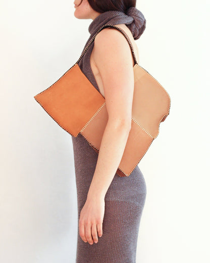 The Beige Broken Heart Leather Bag