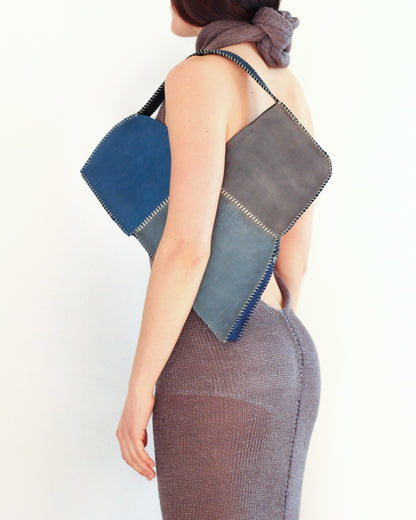 The Blue Broken Heart Leather Bag