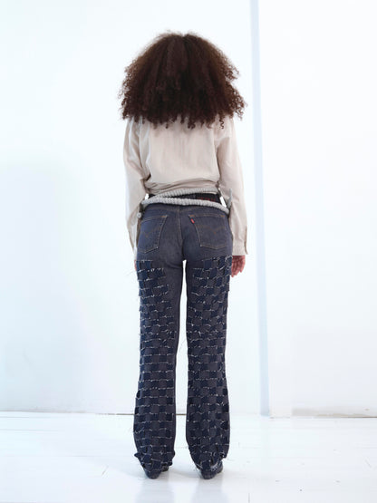 The Tie Dye Shirt in striped cream