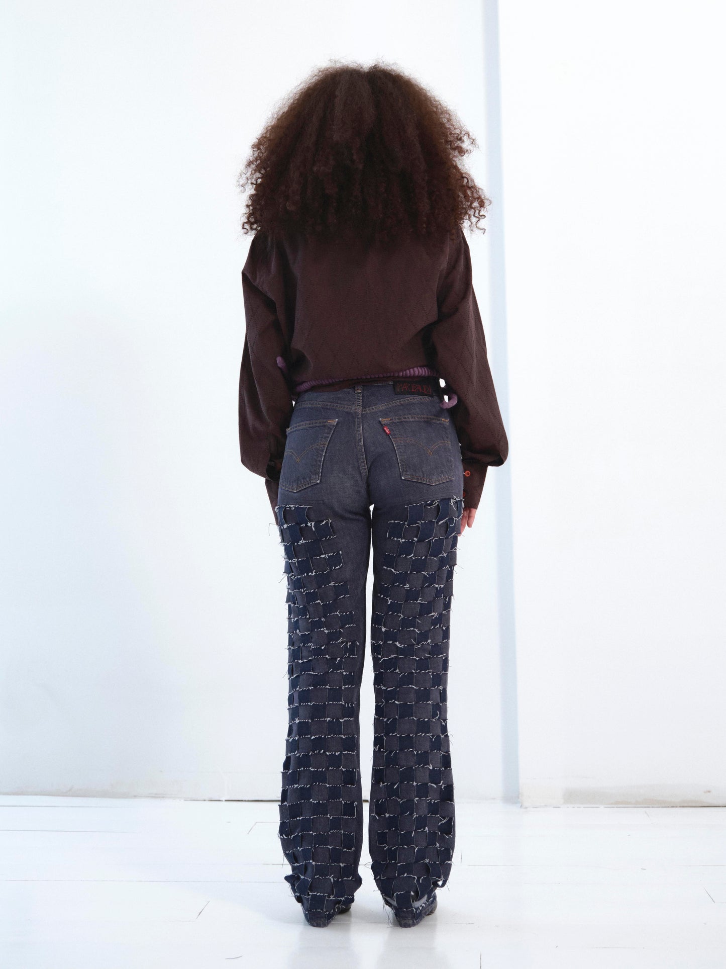 The Tie Dye Shirt in dark burgundy