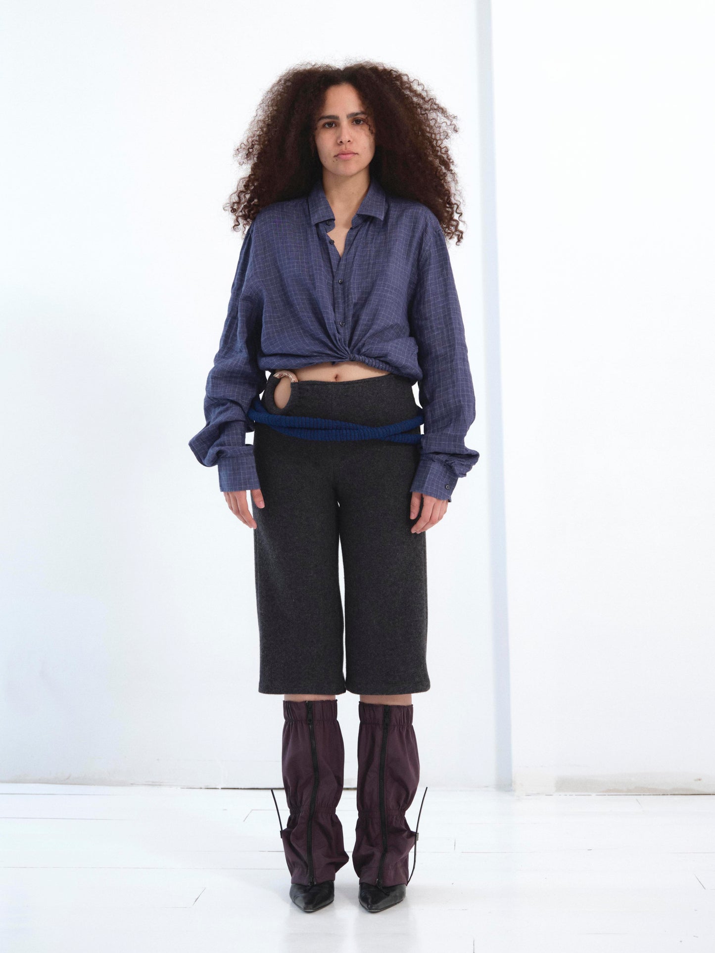 The Tie Dye Shirt in squared blue