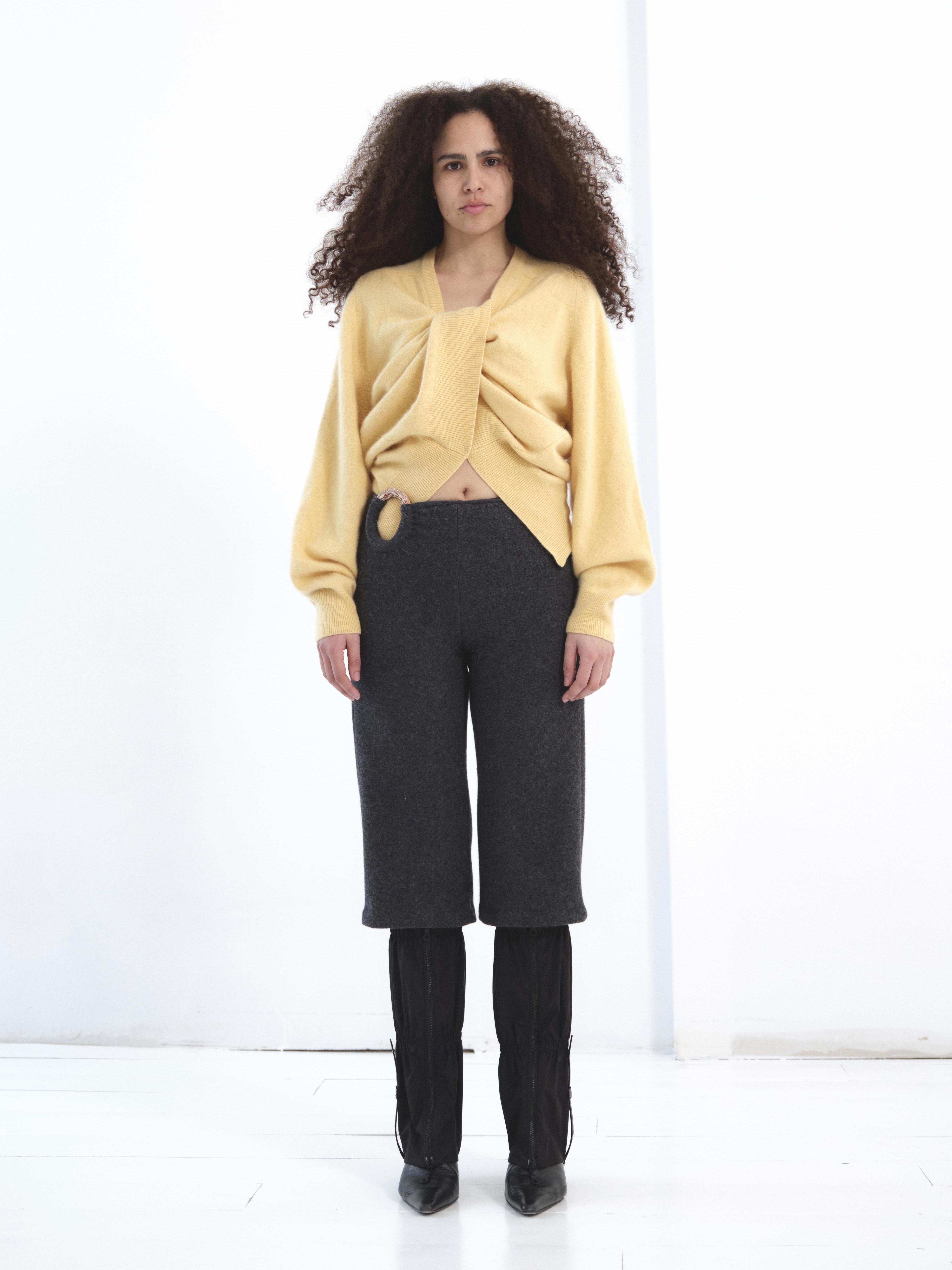 the twisted knit sweater in butter