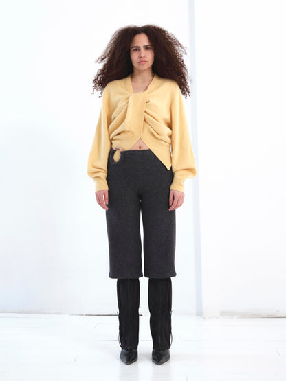 The Twisted Knit Sweater in butter