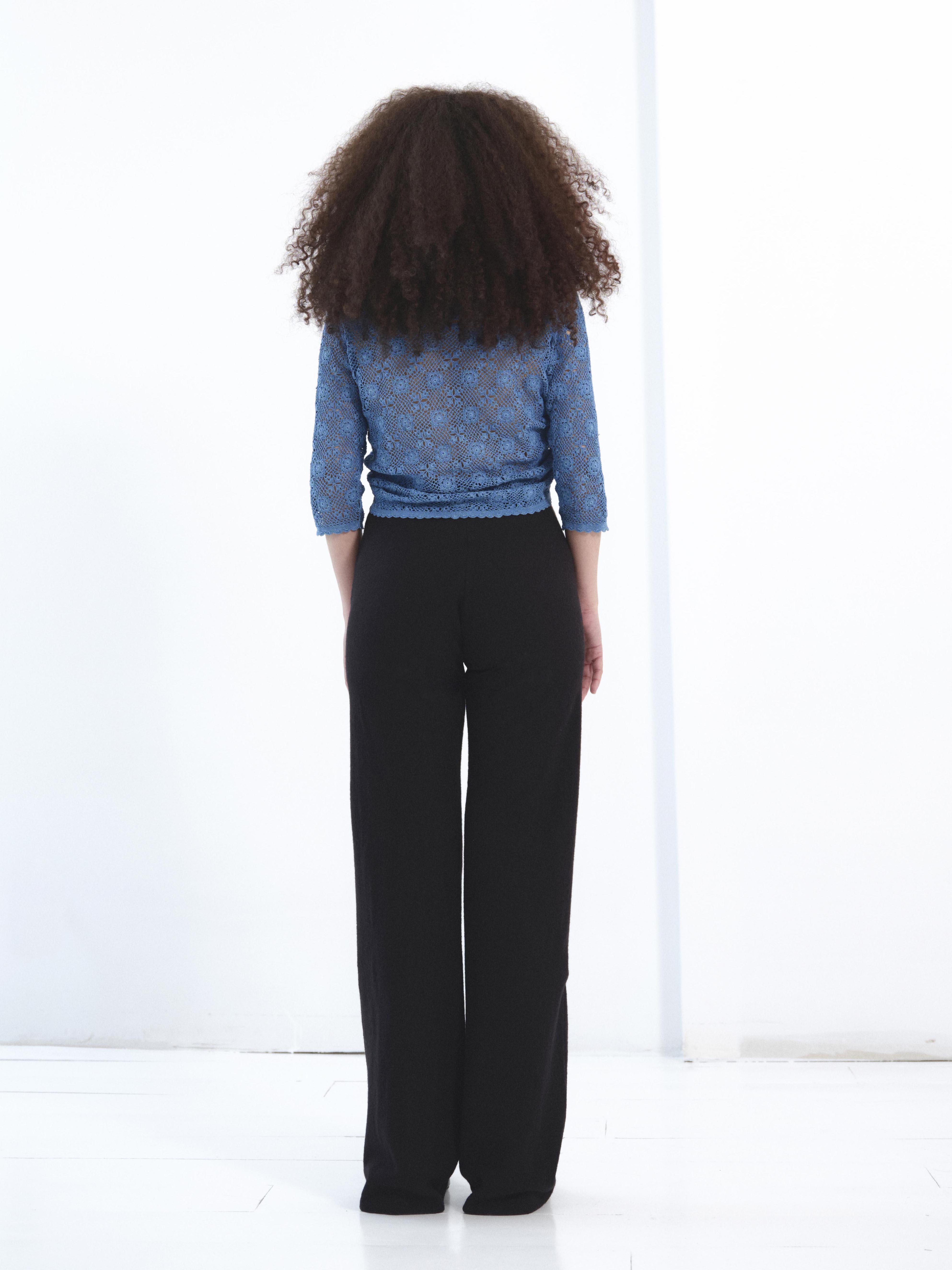 the twisted cardigan in indigo